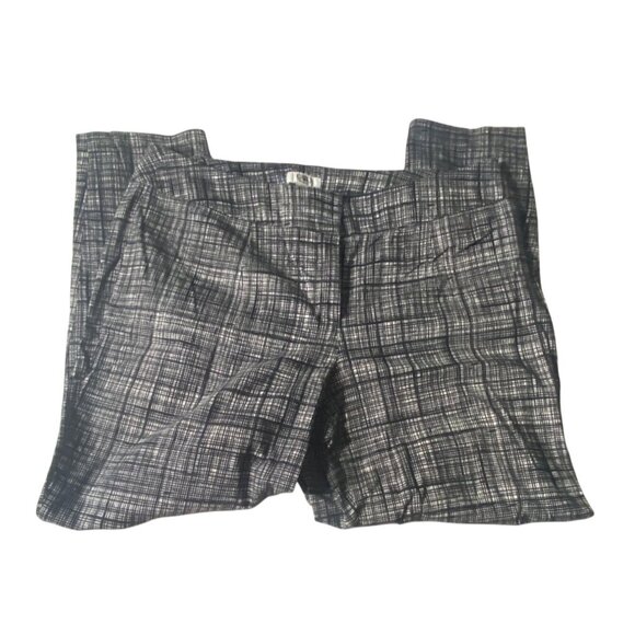 Cato Woman Classic Black & White Plaid Capri Pants Size 18W - Picture 1 of 9